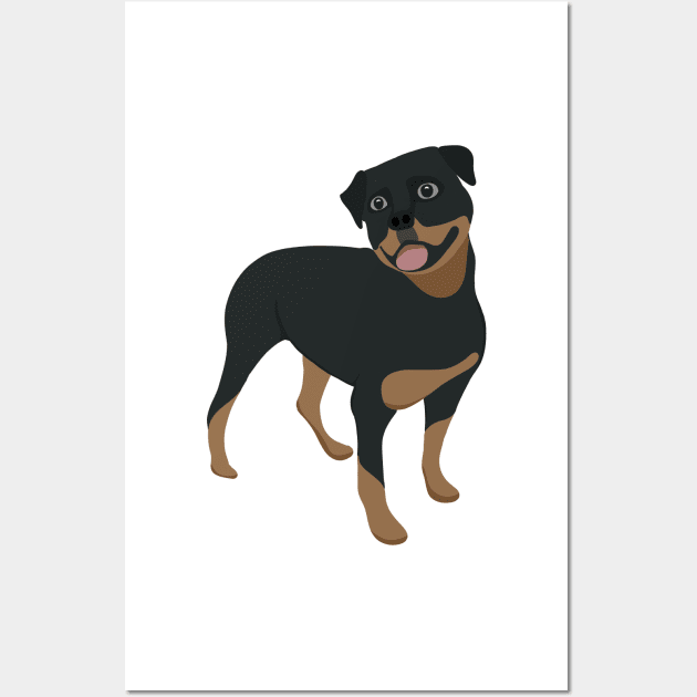 Rottweiler Dog Wall Art by yellowkats